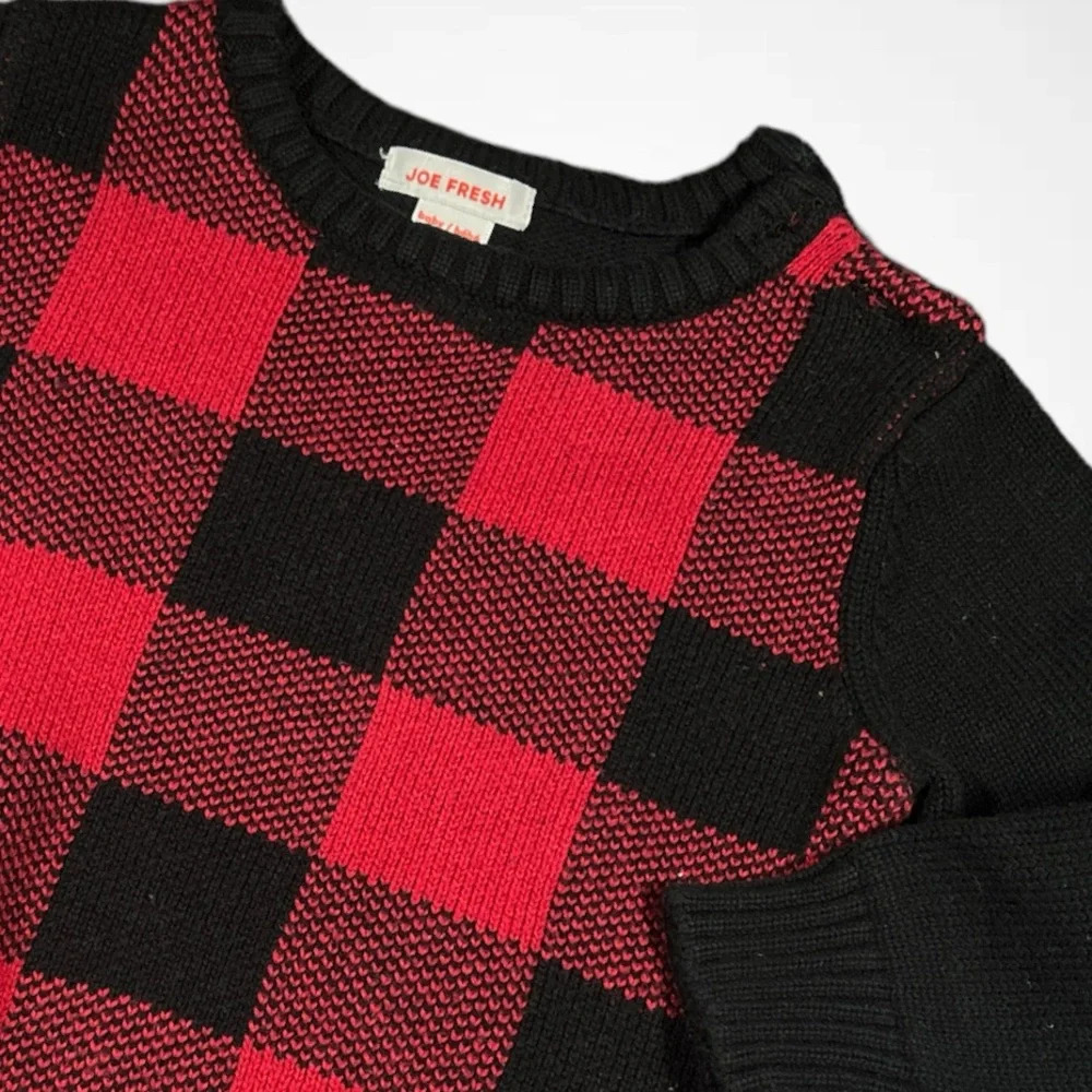 4/$20 Joe Fresh Knitted Flannel Sweater - Picture 2 of 4